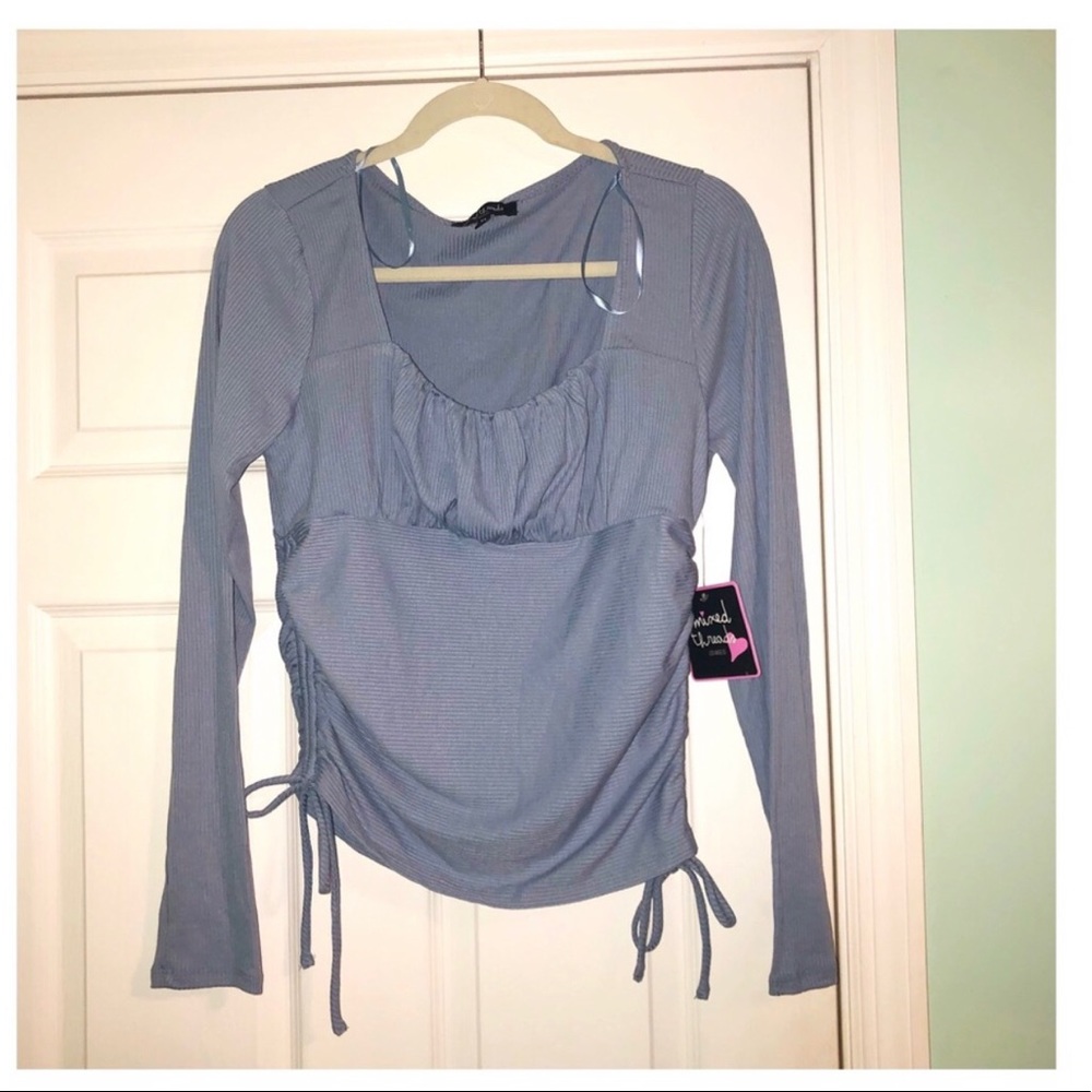Mixed Threads LA Light Blue Top